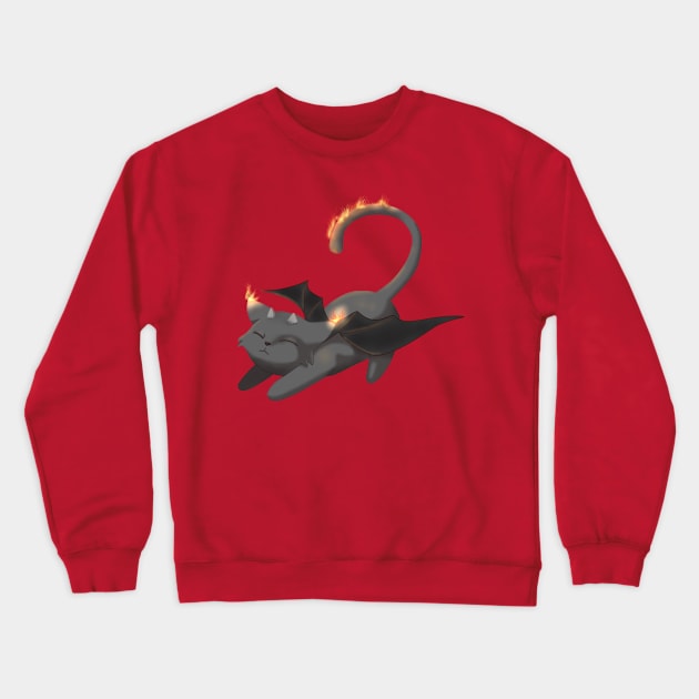 Stretching Hellcat Crewneck Sweatshirt by Anathar